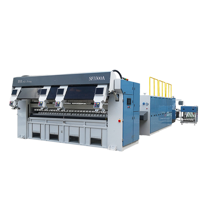 百強洗滌設備高速燙平生產線的組成介紹 百強洗滌設備高速燙平生產線的組成介紹